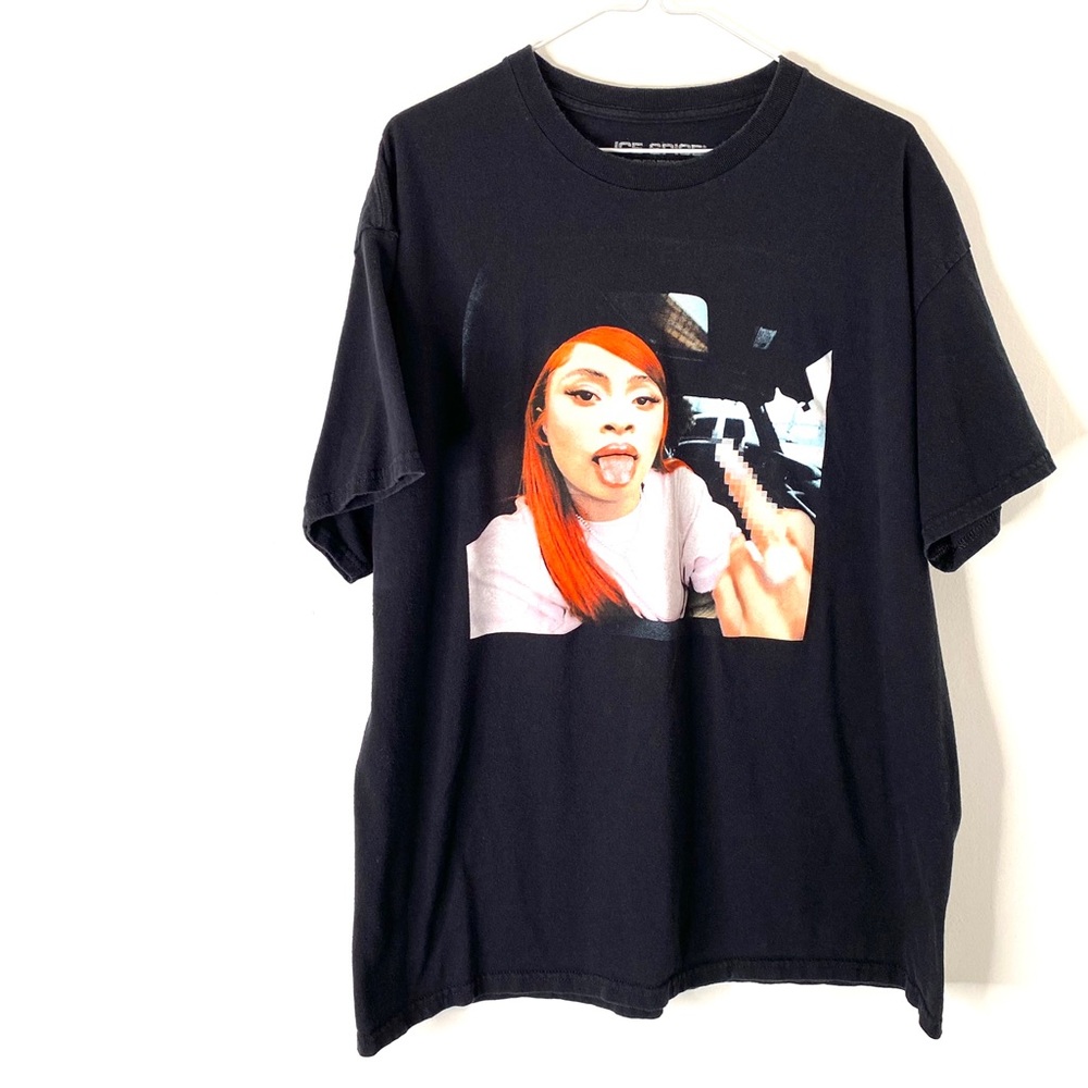 Ice Spice Black Explicit Graphic Crew Neck Tee